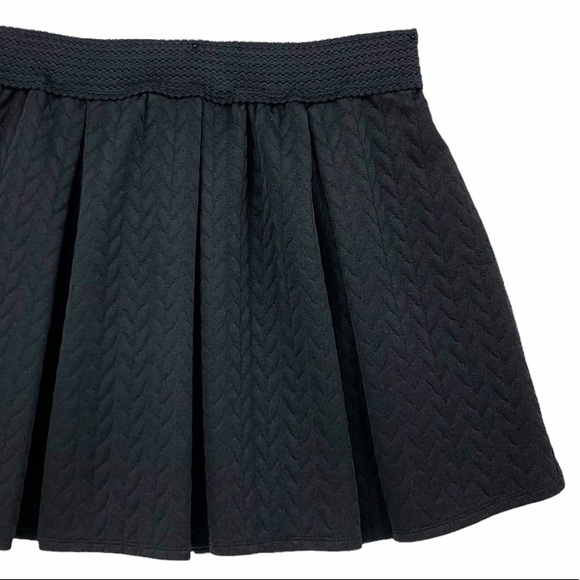 Wide Pleat Box Pleat Black Mini Skirt by EyeShadow - Picture 3 of 16